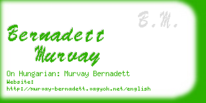 bernadett murvay business card